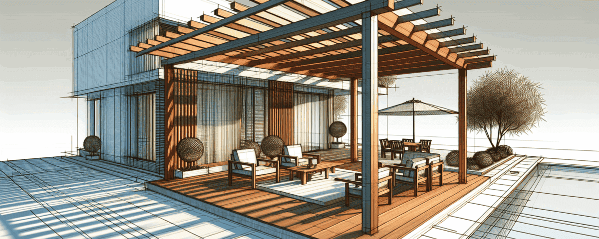 Pérgolas de madera modernas y minimalistas: elegancia natural para transformar tu jardín o terraza. Diseño funcional y estética en armonía.